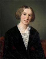 Portrait of Mary Ann Evans aged 30. Oil painting by Francois D’Albert Durade, 1880-1881.